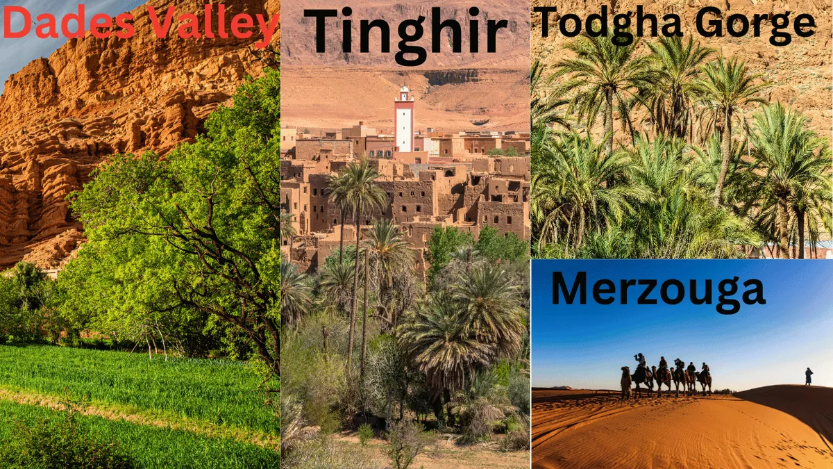 Day 2: The Adventure Continues – Dades Valley, Tinghir, Todgha Gorge, and Merzouga - The Ultimate Guide to a 3 day Desert Tour from Marrakech