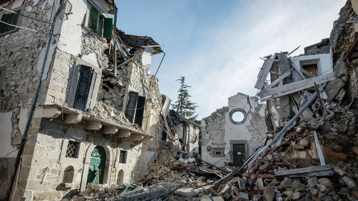 region Affected by the earthquake