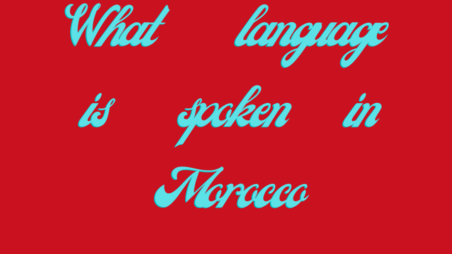 Morocco language