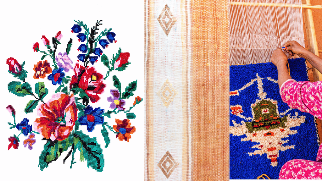 Fesi Embroidery, Berber Weaving, Moroccan Kilim