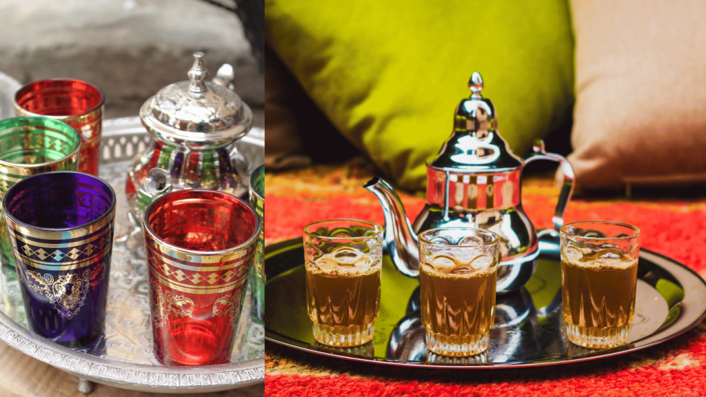 Traditional Moroccan tea cups